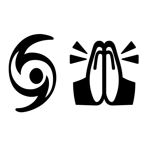 🌀🙏 Emoji Domain black and white Symbola rendering